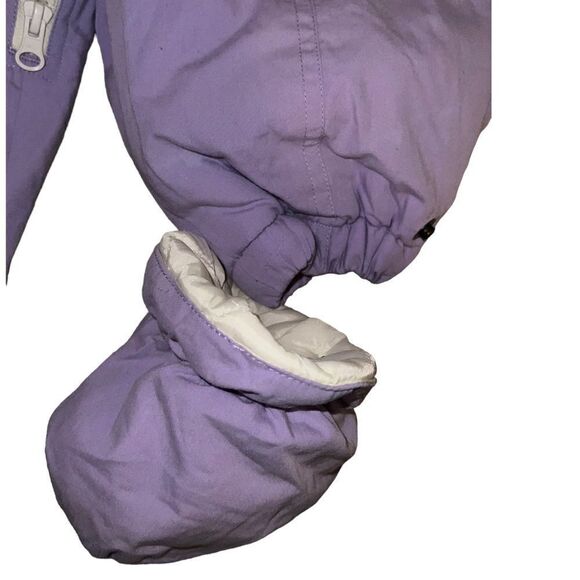 Bum Equipment Purple Baby Snowsuit Vintage Hooded Zippered 9 Month - Picture 3 of 7
